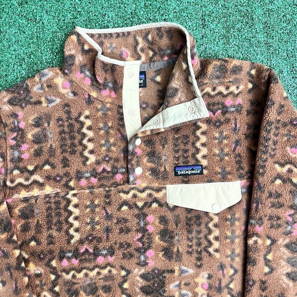 Patagonia Lightweight Synchilla Snap-T Women's L Wandering Woods Sisu Brown